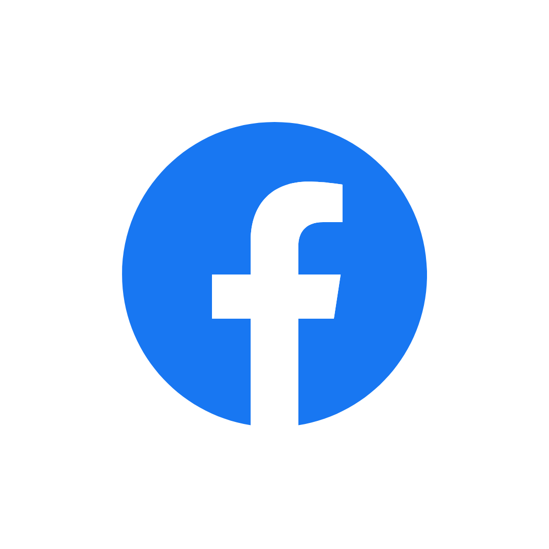 Facebook logo featuring a white “f” on a blue circle