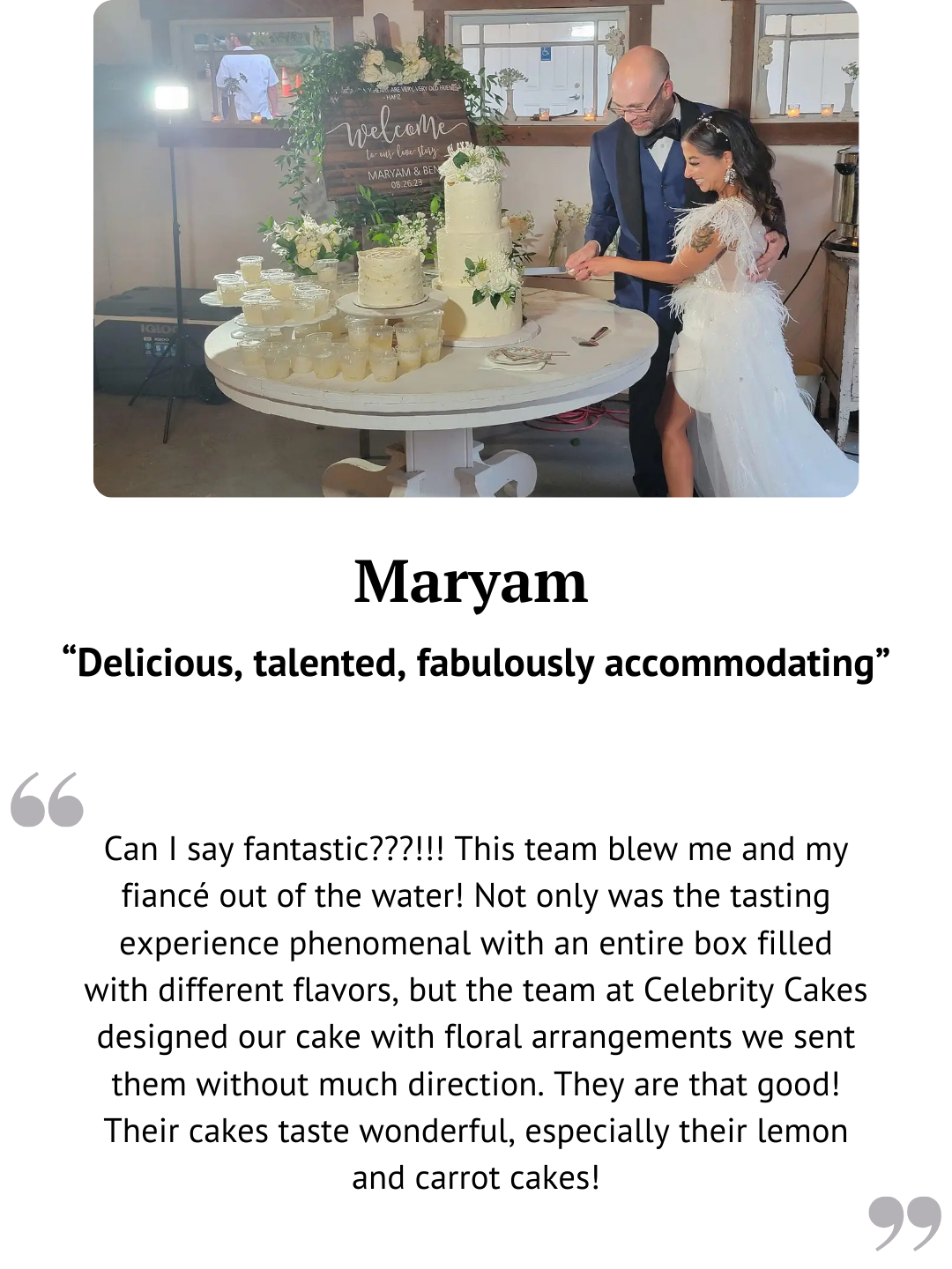 Bride and groom cutting a wedding cake together
