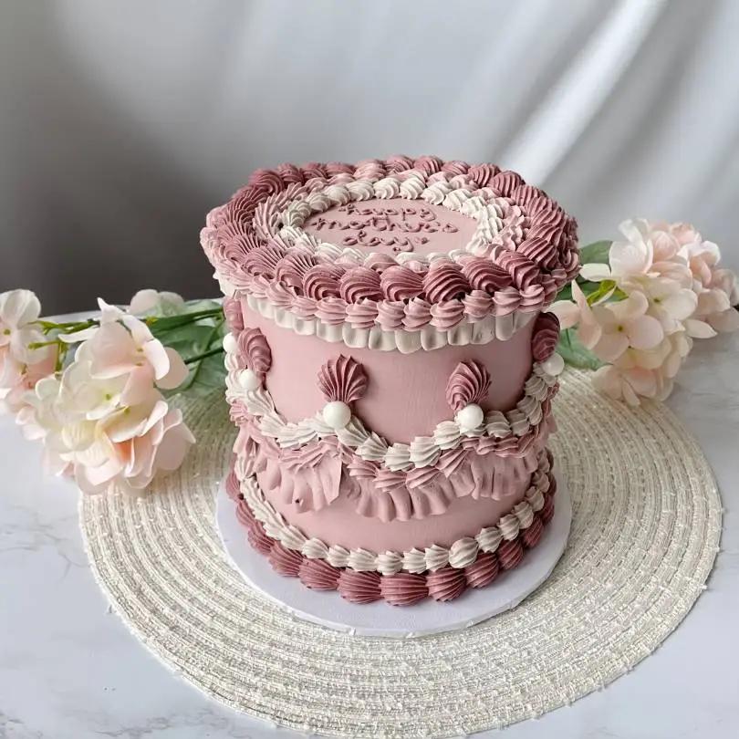Pastel Pink Wilton Cake