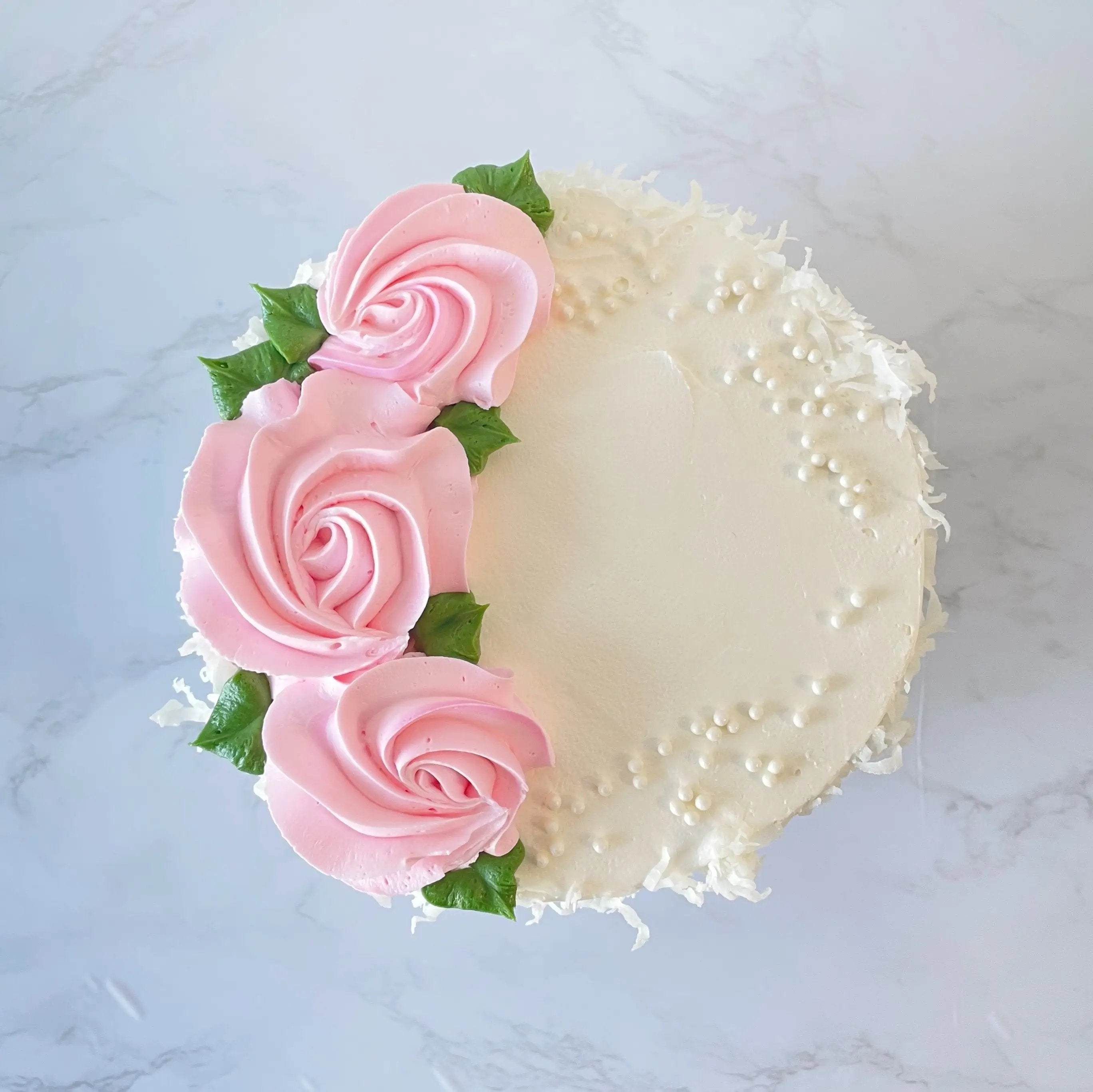 Coconut Cream Cake - Celebrity Cake Studio