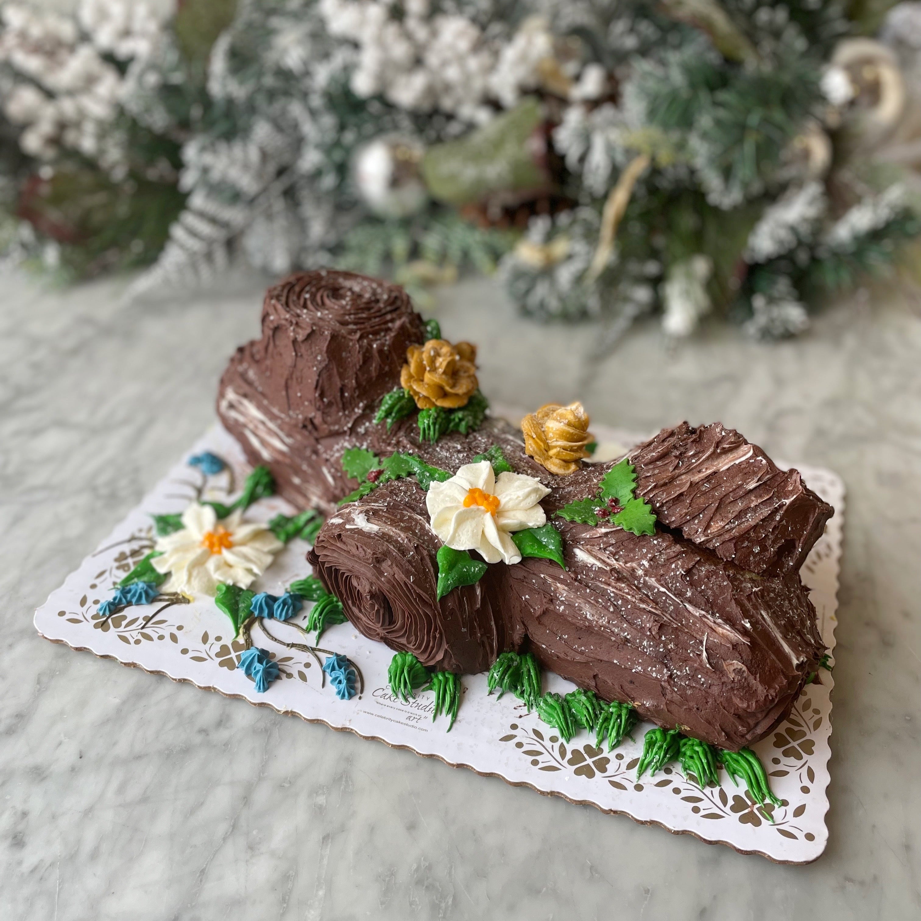 Holiday Yule Log Cake