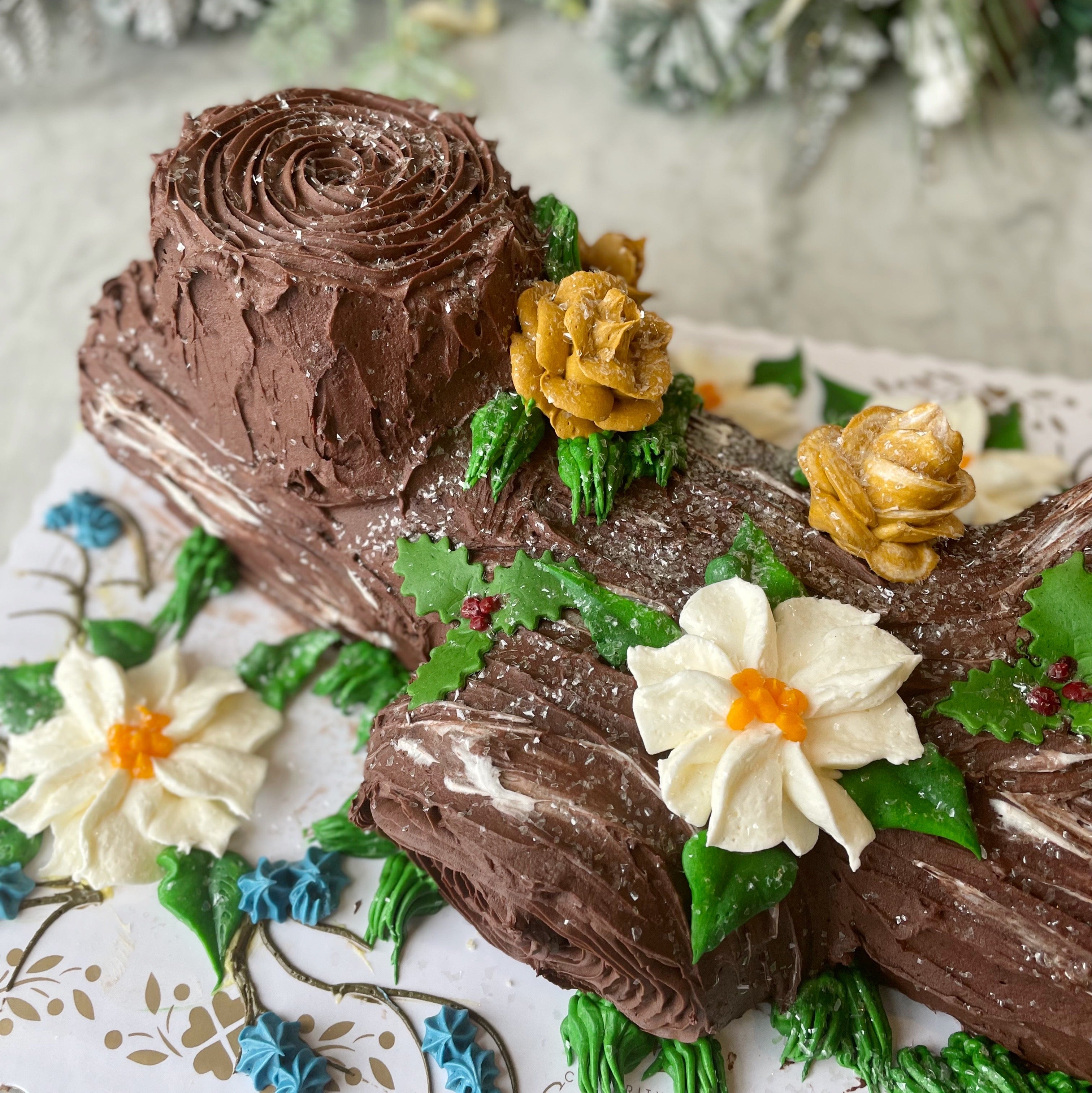 Holiday Yule Log Cake