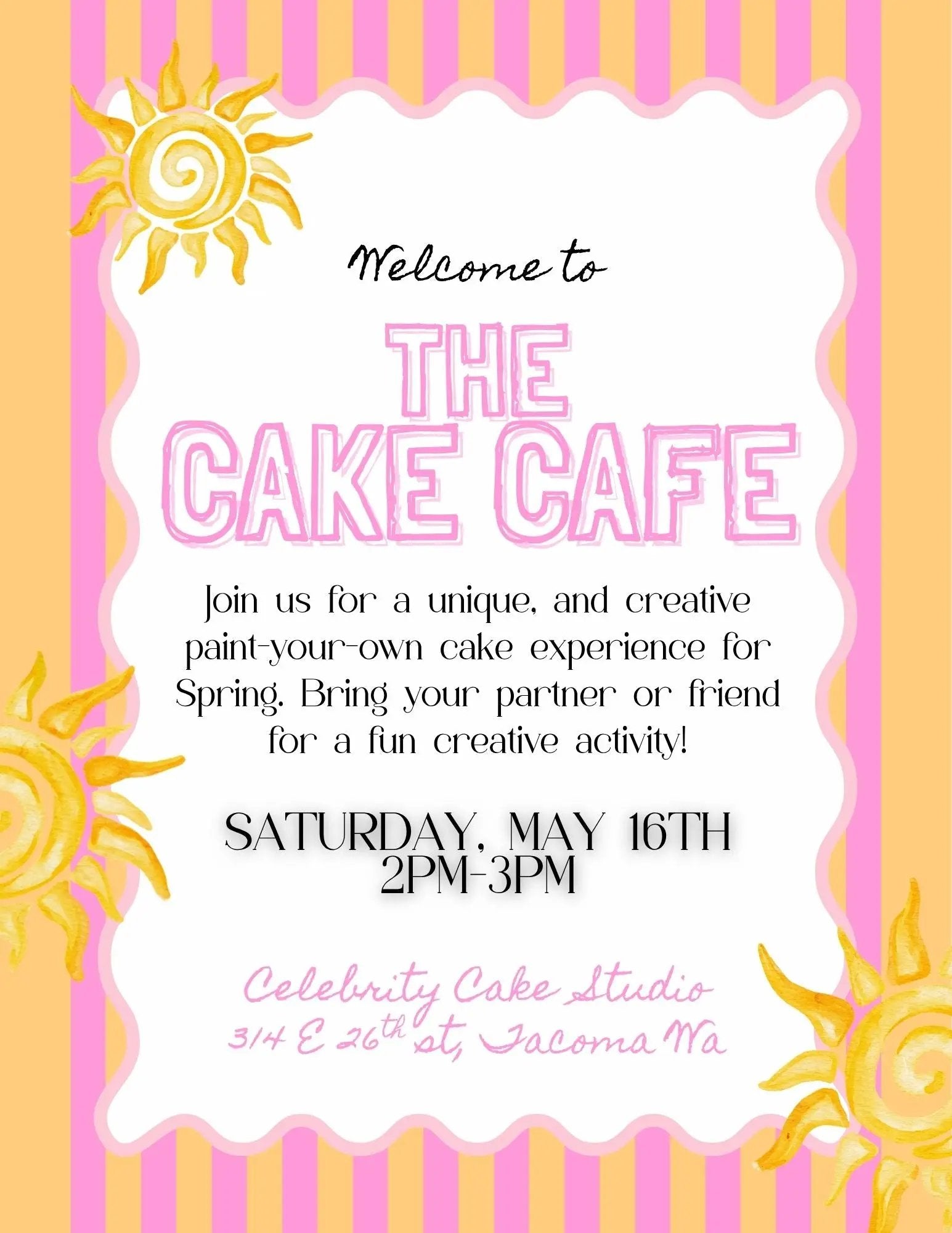 The Spring Cake Cafe | May 16, 2-3 PM
