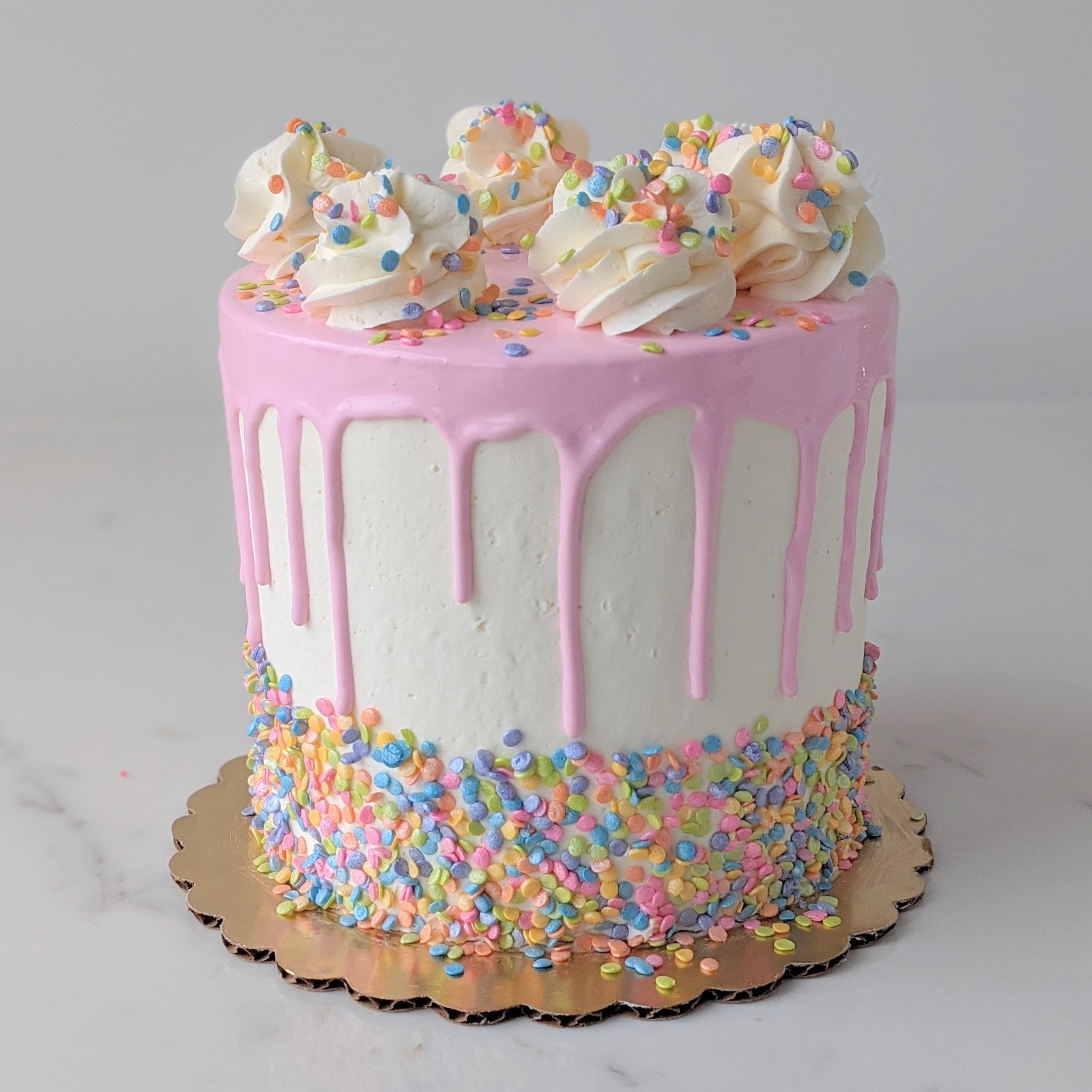 Sprinkle Drip Birthday Cake