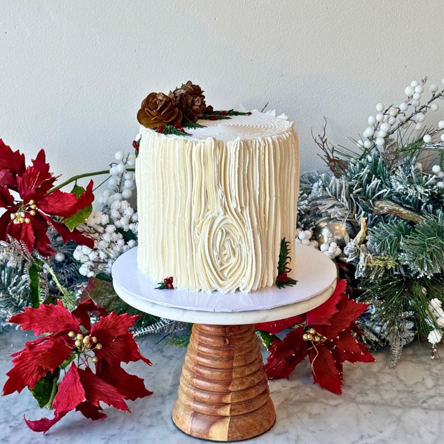 Frosted Evergreen Cake