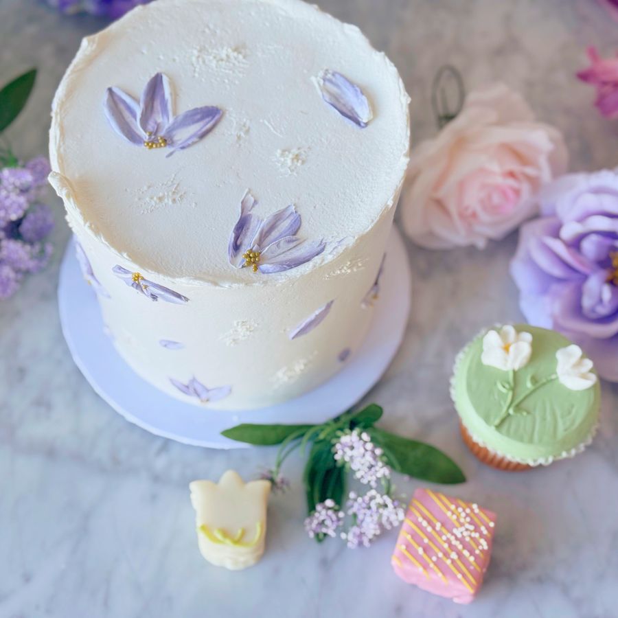 Spring Pastel Petals Cake