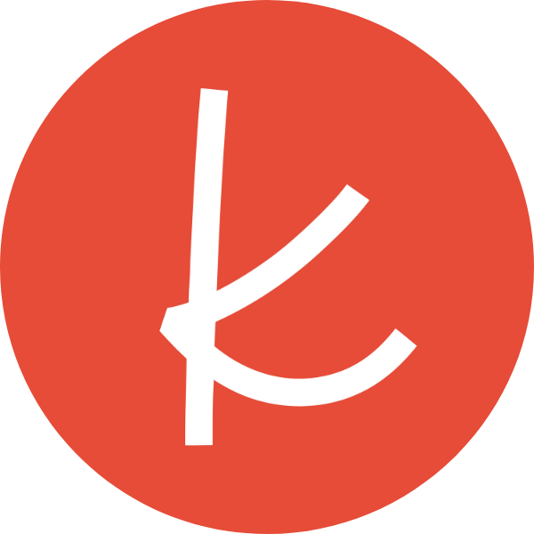 The Knot logo in white on an orange circle