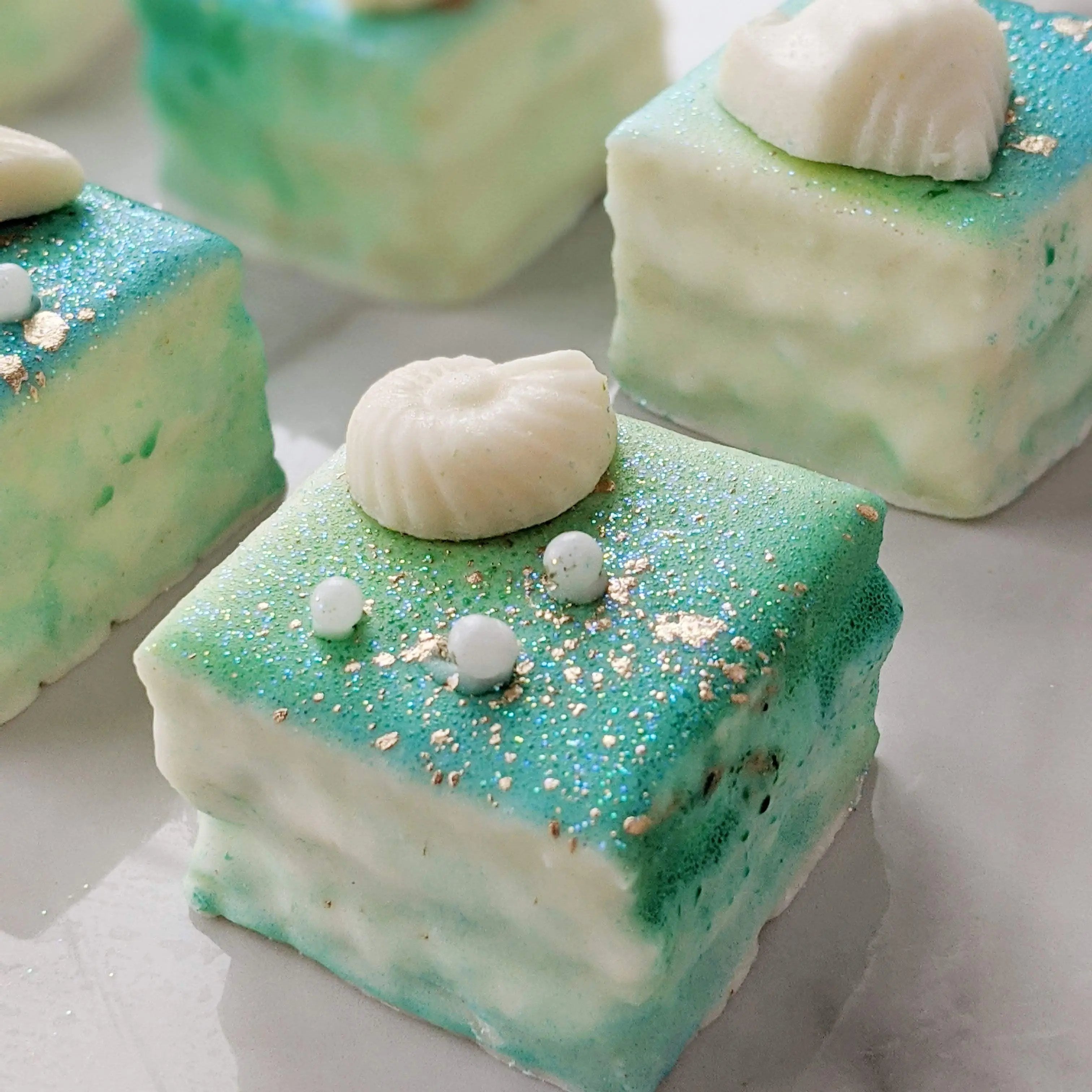 Mermaid Tea Cakes - Celebrity Cake Studio