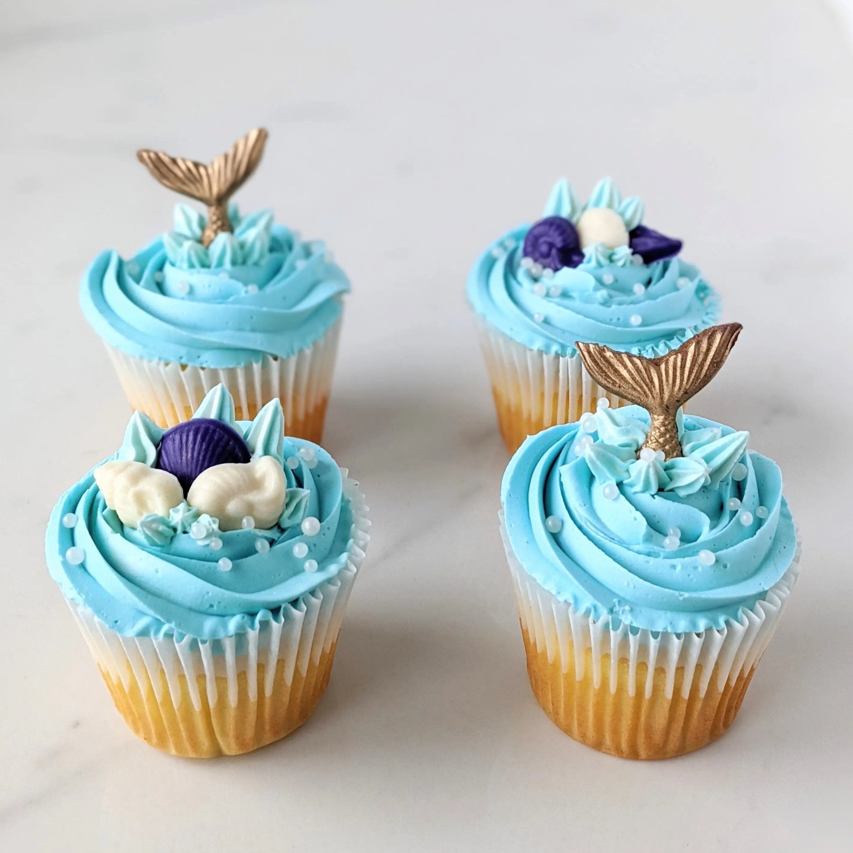 Mermaid Cupcakes (per dozen) - Celebrity Cake Studio