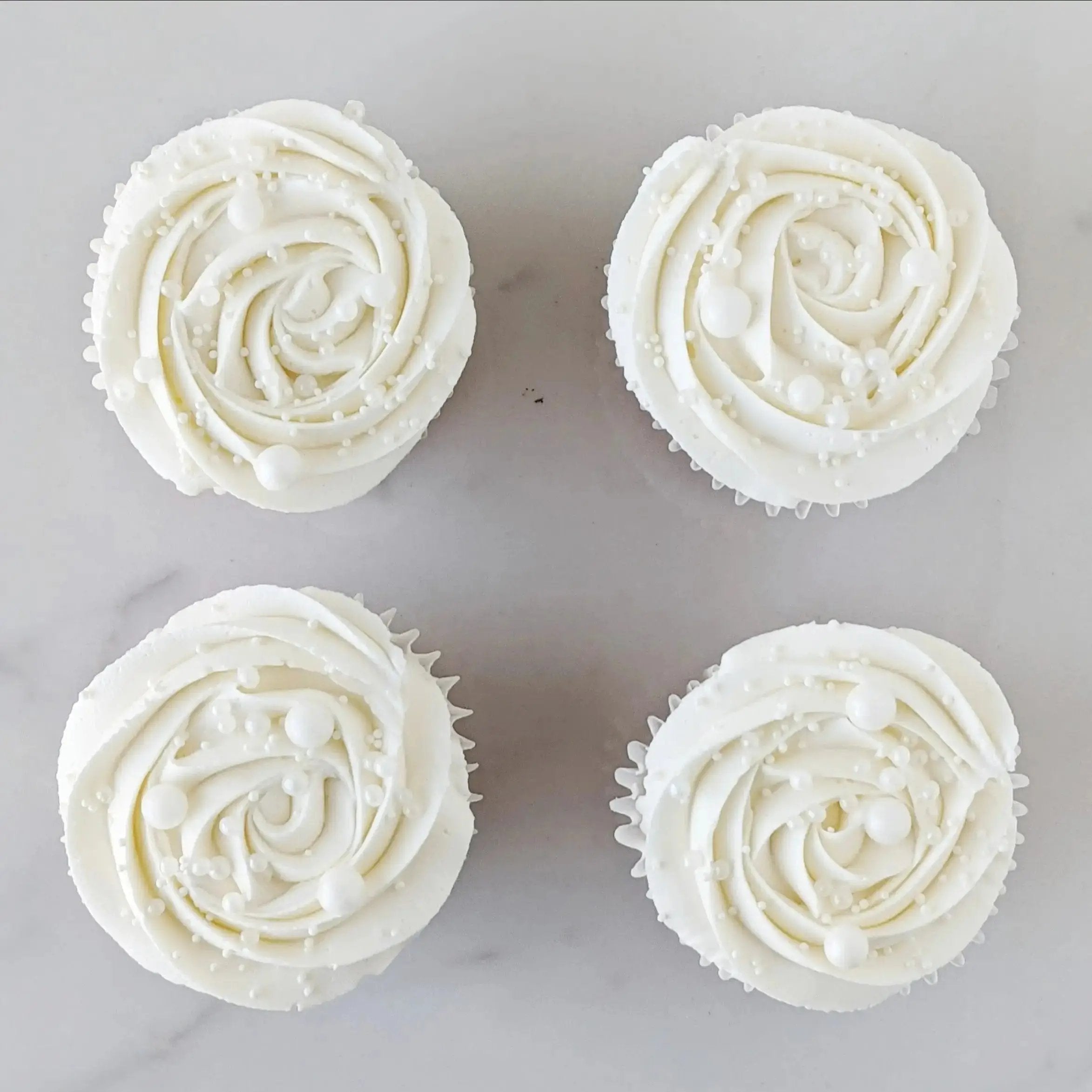 Raining Dragees Wedding Cupcakes (per dozen)