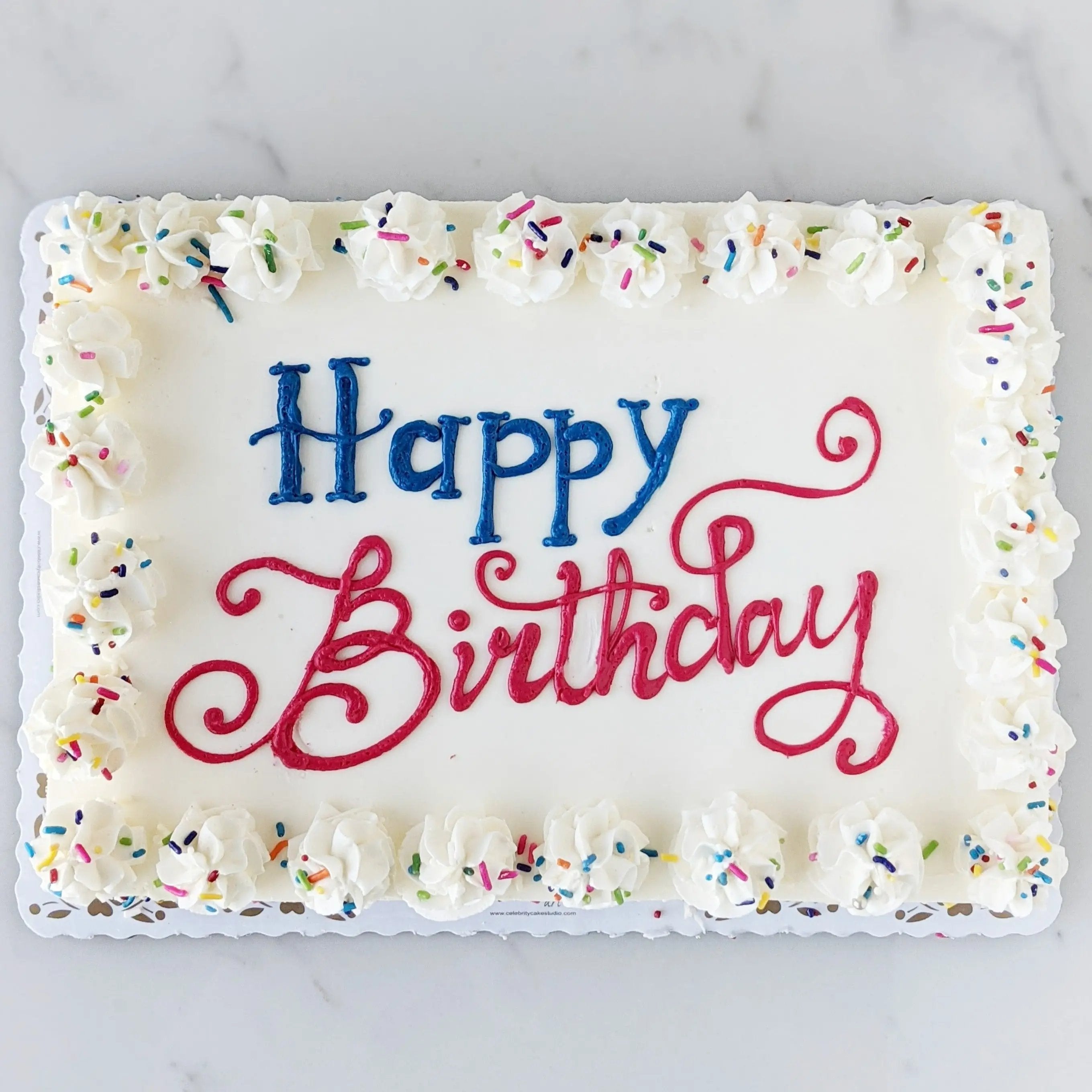 Birthday Confetti Sheet Cake