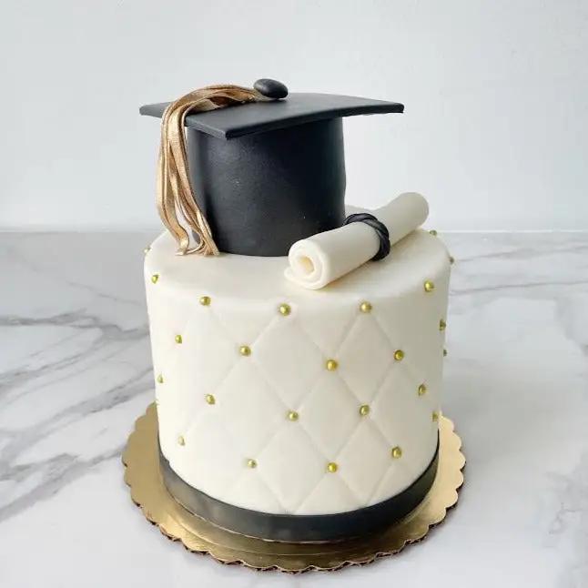 2024 Golden Graduation Cake (6-8 servings)