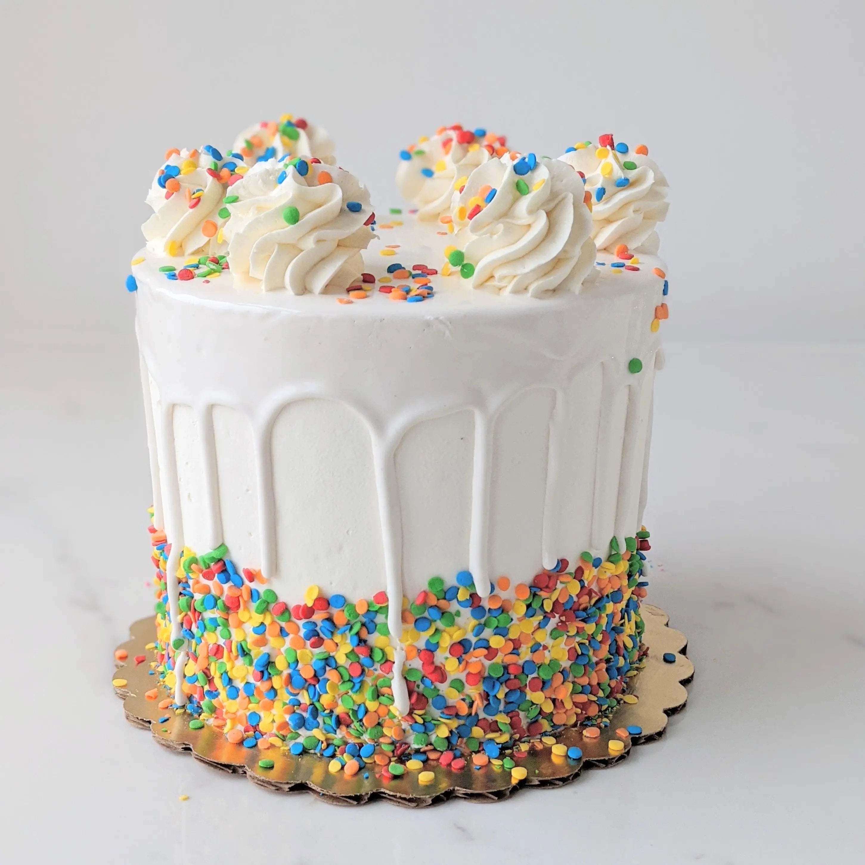 Sprinkle Drip Birthday Cake
