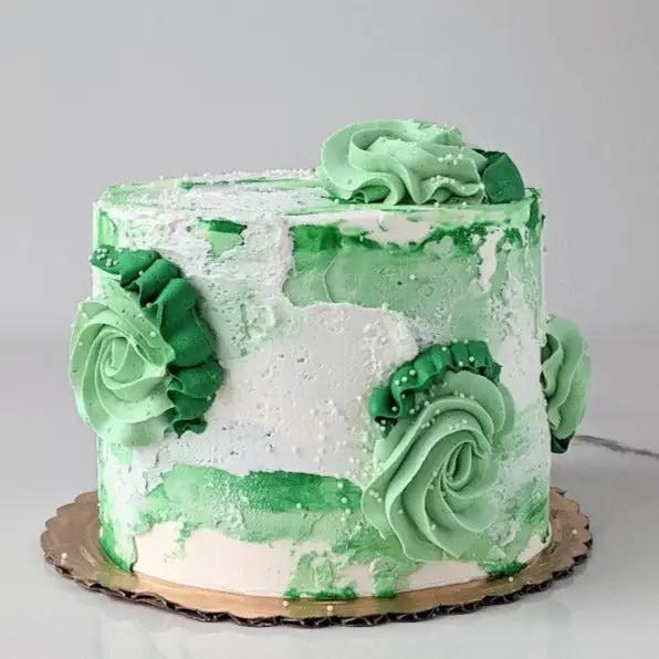 Buy Emerald Abstract Birthday Celebration Cake | Celebrity Cake Studio