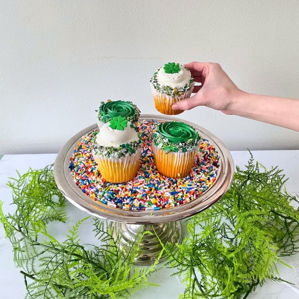 Sprinkles & Shamrock Cupcakes