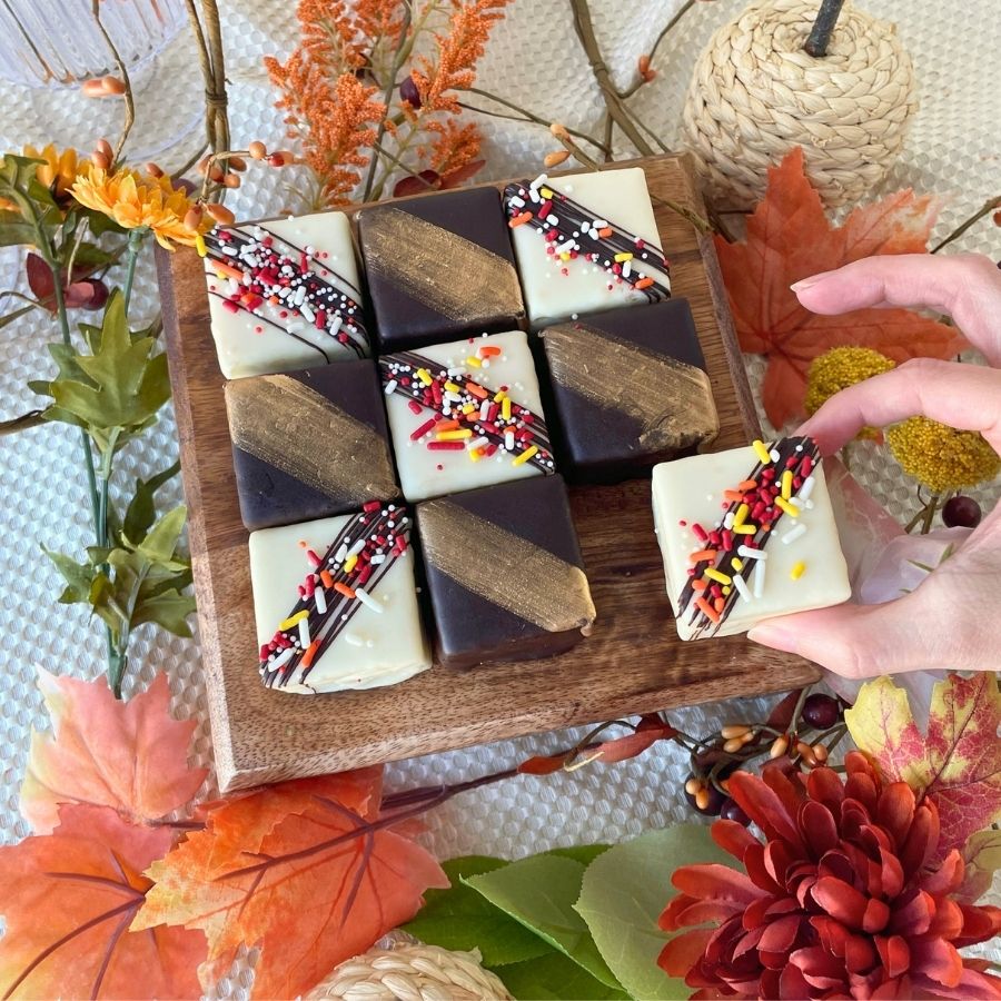 Little Thanks Petit Fours — Chocolate Caramel & Maple (9-Pack) | Celebrity Cake Studio & Dragonfly Cakes | Tacoma Cakes