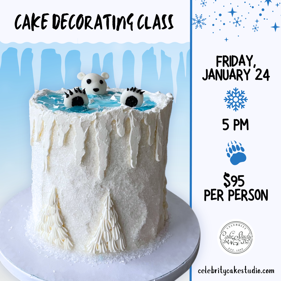 Cake Decorating Class - January 24th at 5pm - Polar Bear Cake