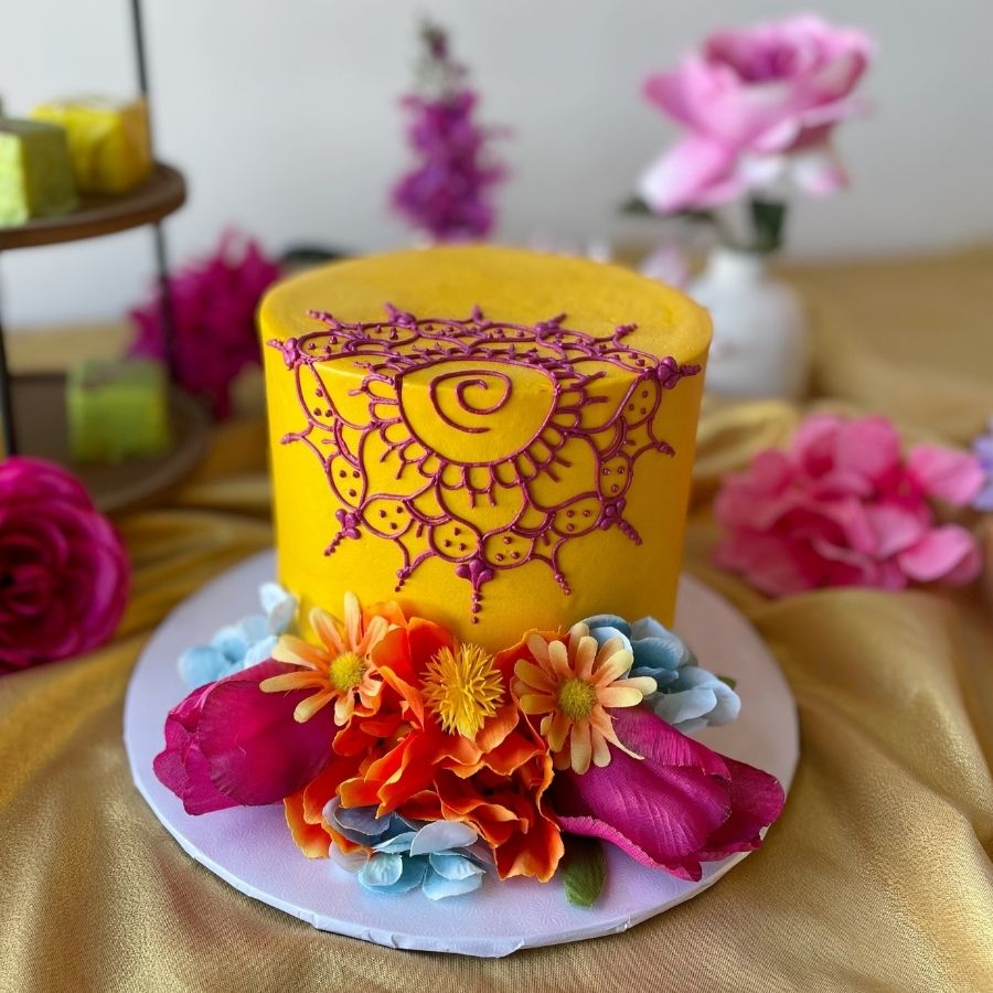 Diwali Lights Cake — Lemon with Raspberry Cake