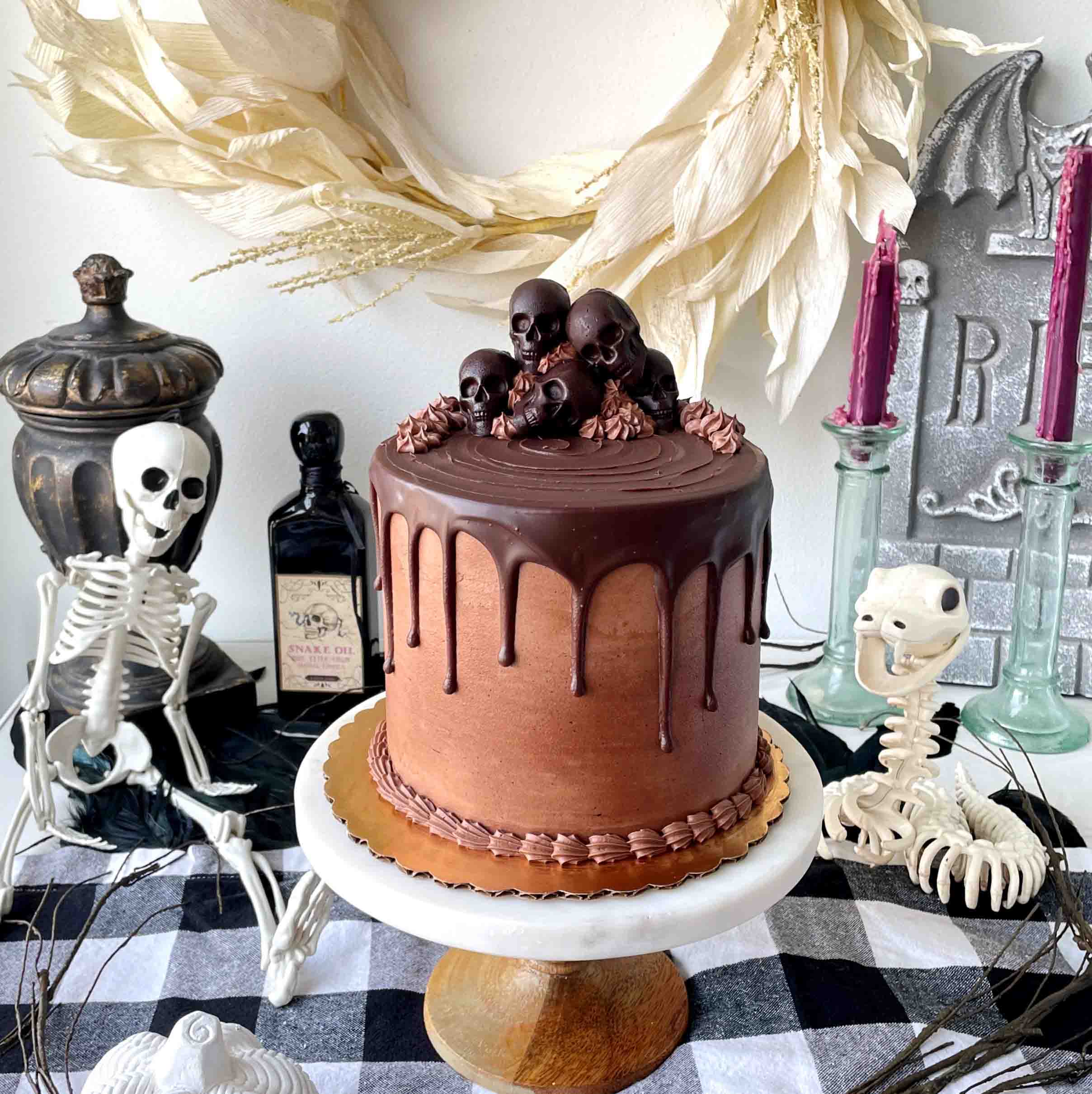 Spooky Skulls Cake