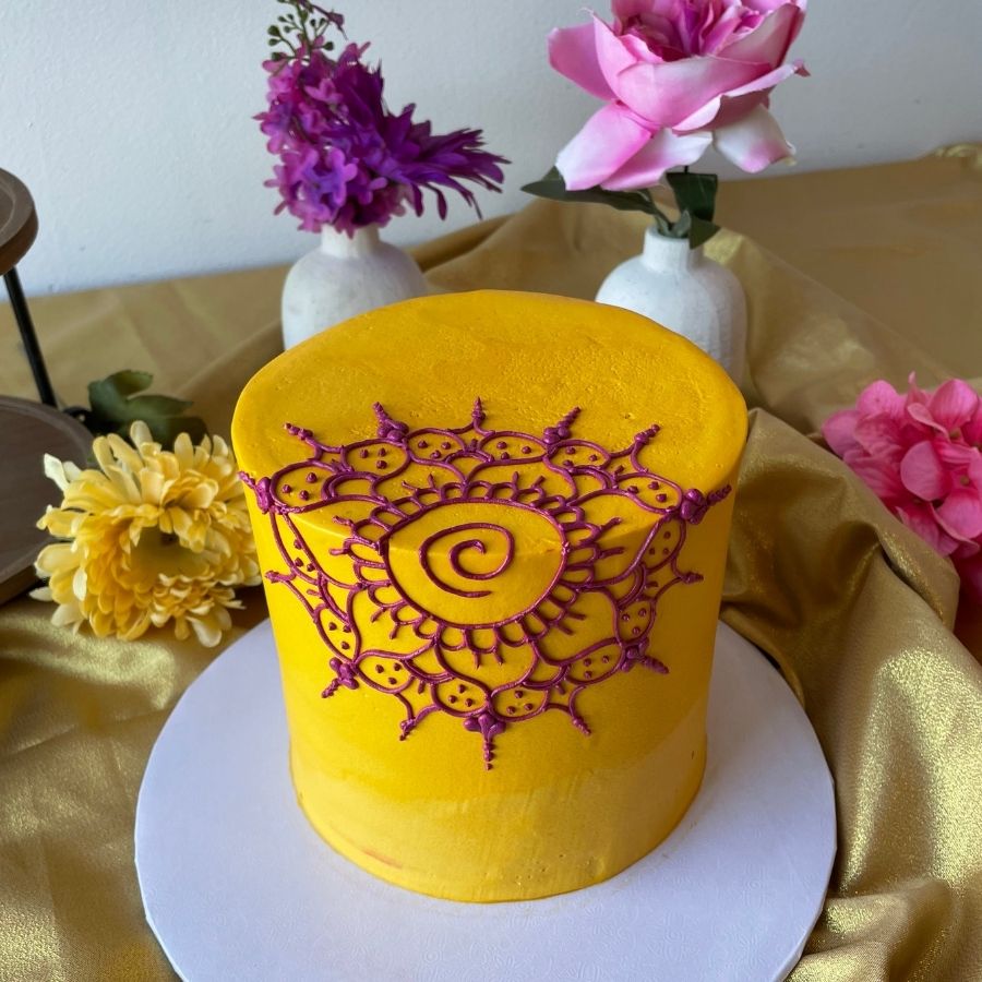 Diwali Lights Cake — Lemon with Raspberry Cake