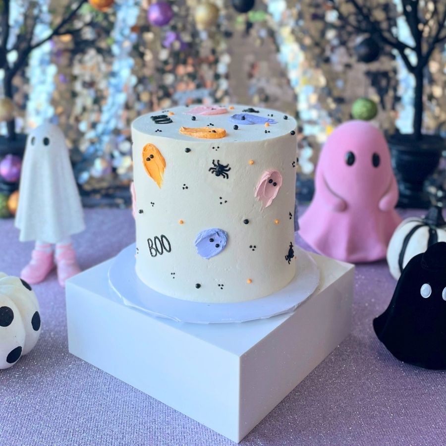 Ghosts & Ghouls — Pink Champagne Swirl Cake