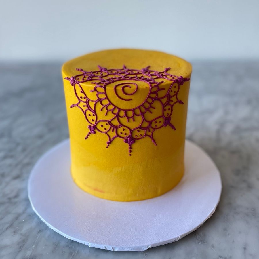 Diwali Lights Cake — Lemon with Raspberry Cake