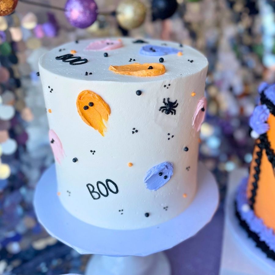 Ghosts & Ghouls — Pink Champagne Swirl Cake