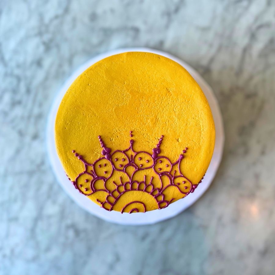 Diwali Lights Cake — Lemon with Raspberry Cake