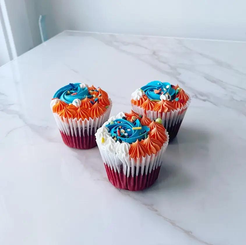 Blue and Orange Cupcakes  (per dozen)