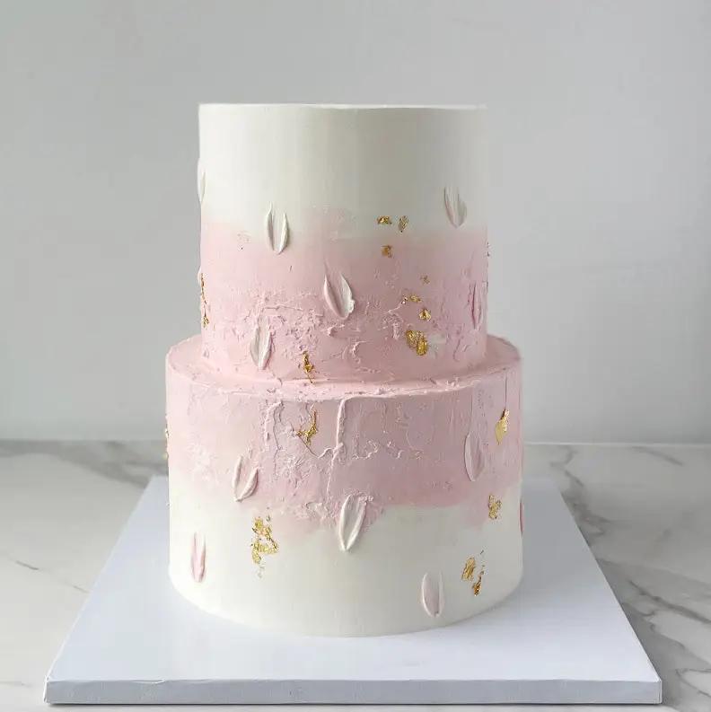 Buy Blush Abstract Petals Wedding Cake | Celebrity Cake Studio