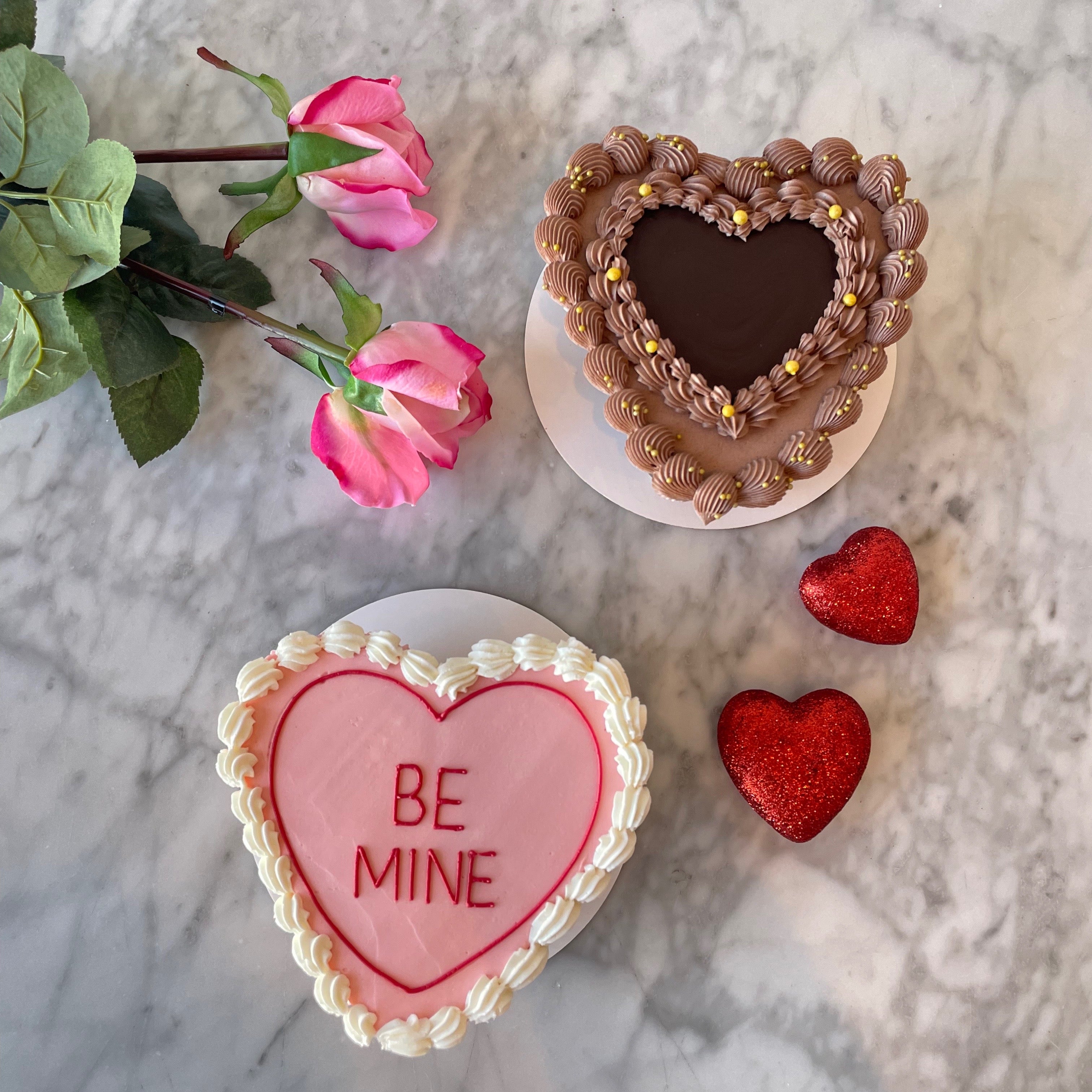 Triple Heart Cupcakes (3-cupcakes)