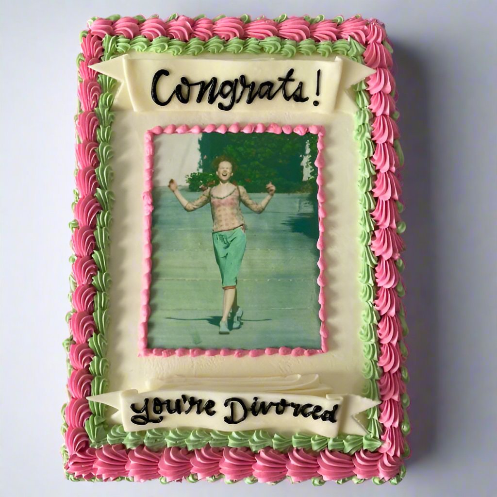 Custom Divorce Celebration Cake | Celebrity Cake Studio