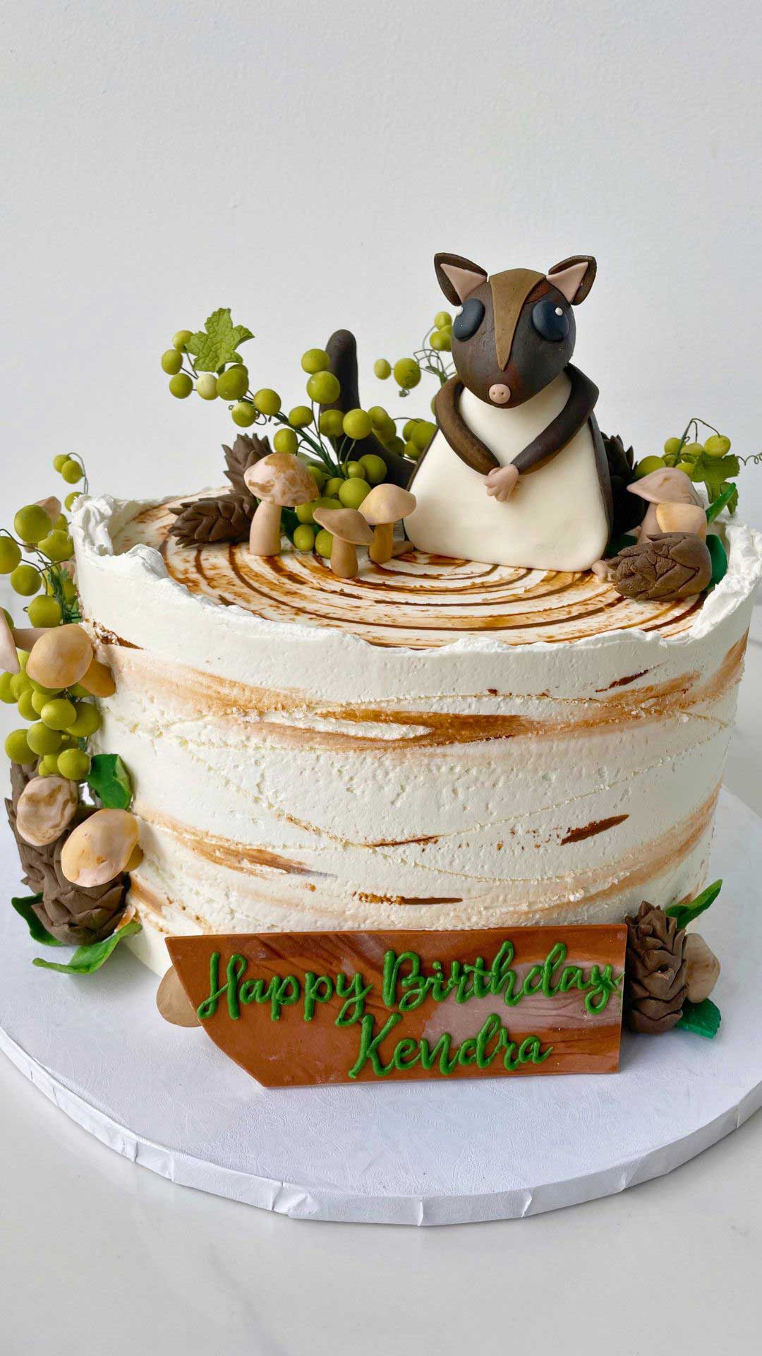 Custom Forest Squirrel Cake | Celebrity Cake Studio