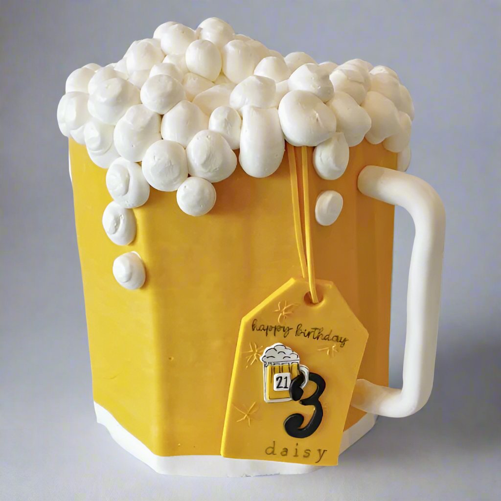 Custom XL Beer Cake | Celebrity Cake Studio