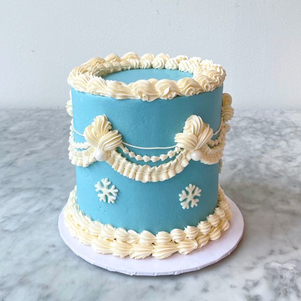 Snowflake Lane Cake – Lemon Raspberry Magic | Celebrity Cake Studio