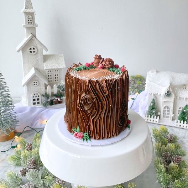 Woodland Winter Cake – Chocolate Raspberry Bliss | Celebrity Cake Studio