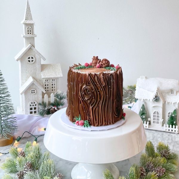 Woodland Winter Cake – Chocolate Raspberry Bliss | Celebrity Cake Studio