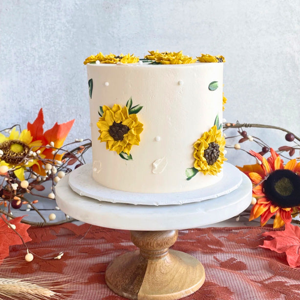 Thanksgiving Sunflower Cake