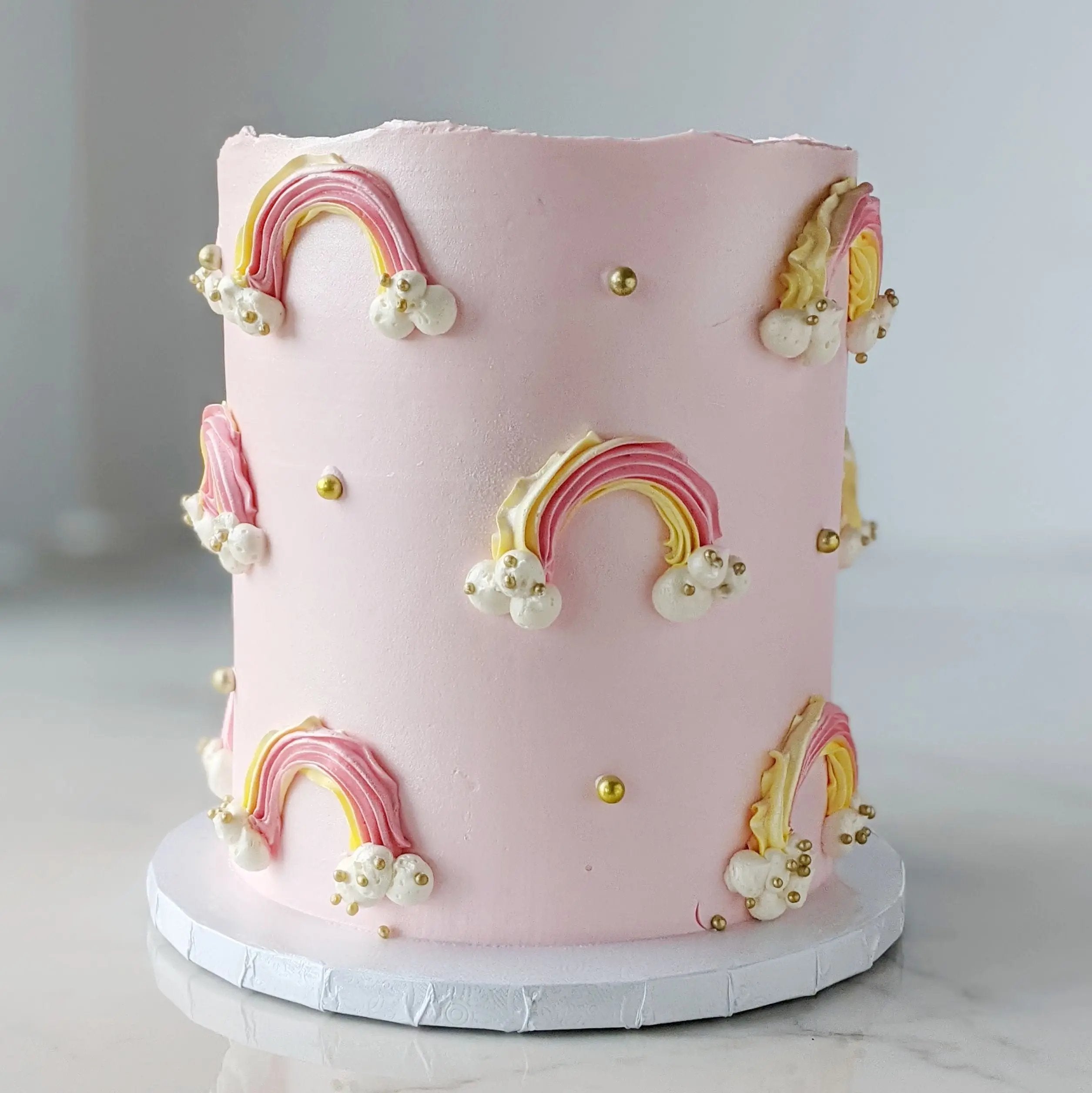 Pink Rainbow Cake - Celebrity Cake Studio
