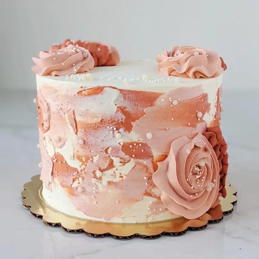 Buy Terracotta Abstract Birthday Celebration Cake | Celebrity Cake Studio