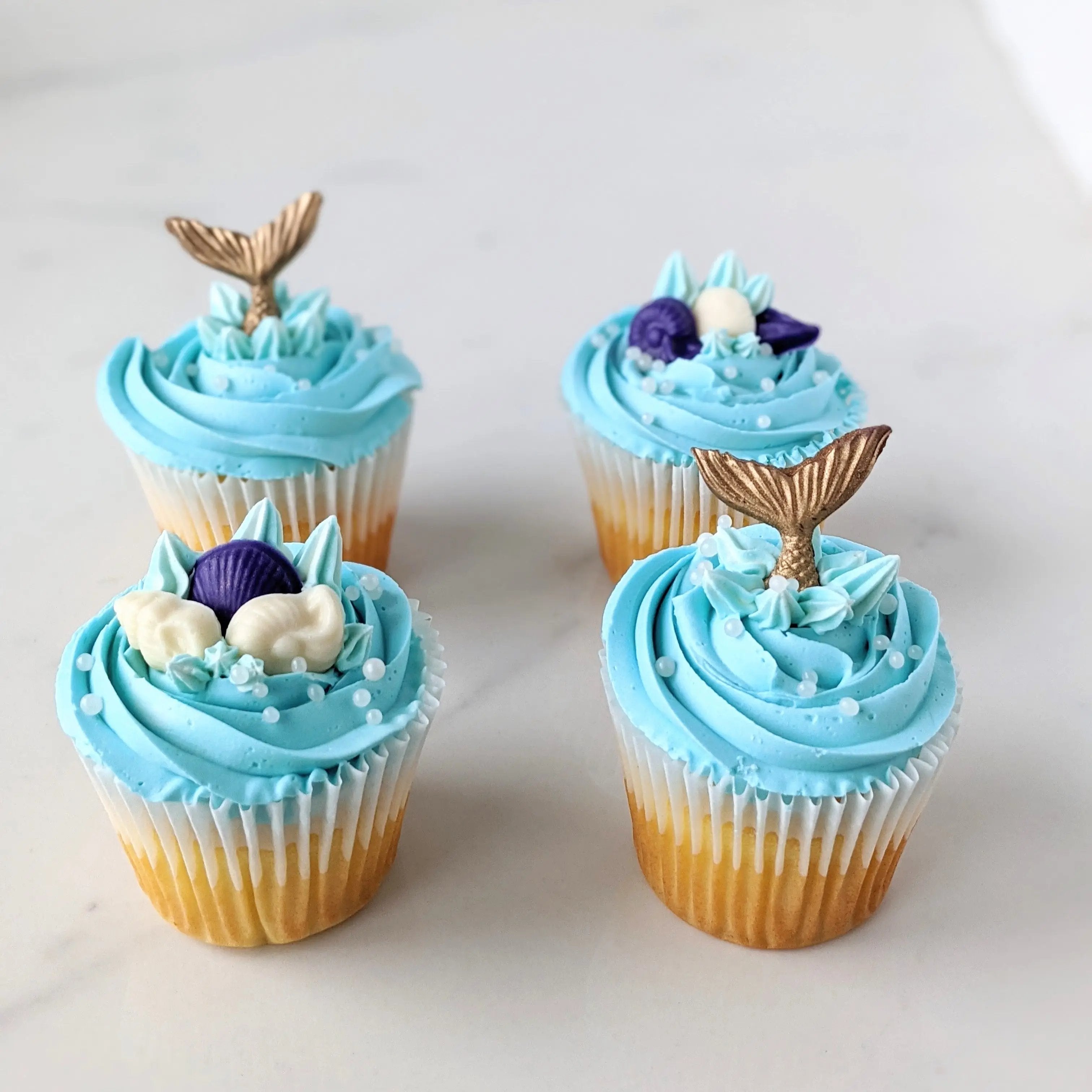 Mermaid Cupcakes (per dozen) - Celebrity Cake Studio
