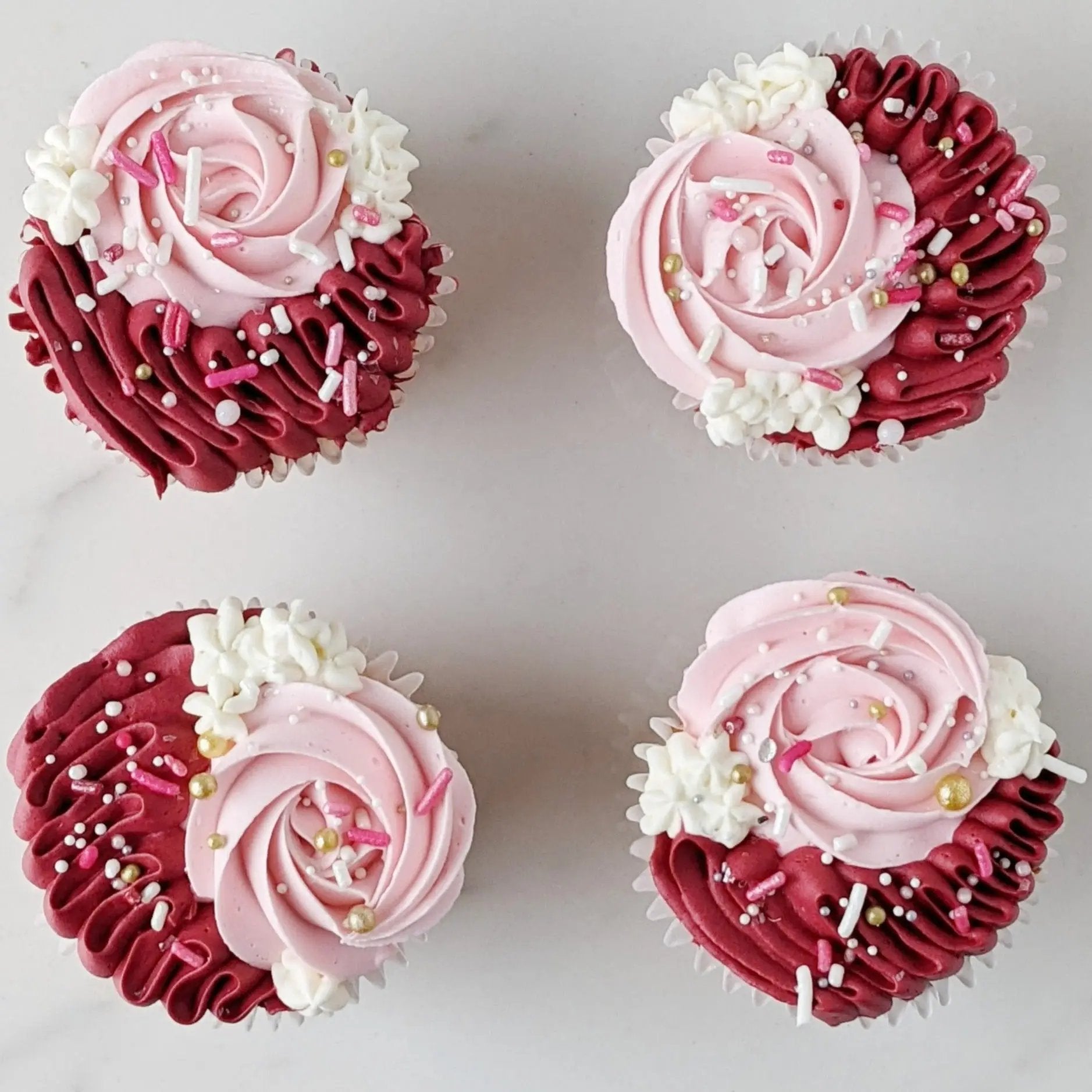 Buy Pretty in Pink Abstract Birthday Celebration Cupcakes | Celebrity Cake Studio