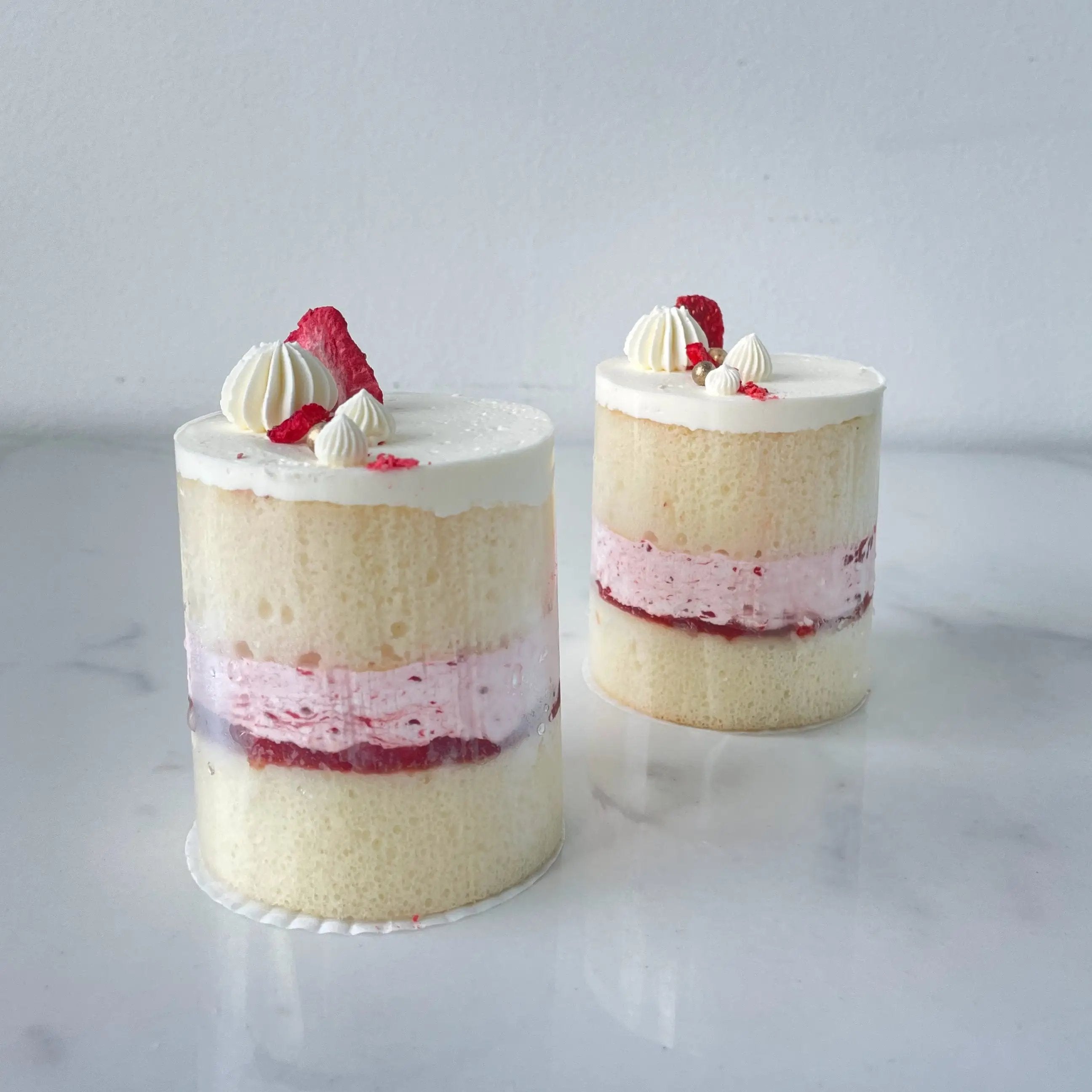 Vanilla Strawberry Petite Cake