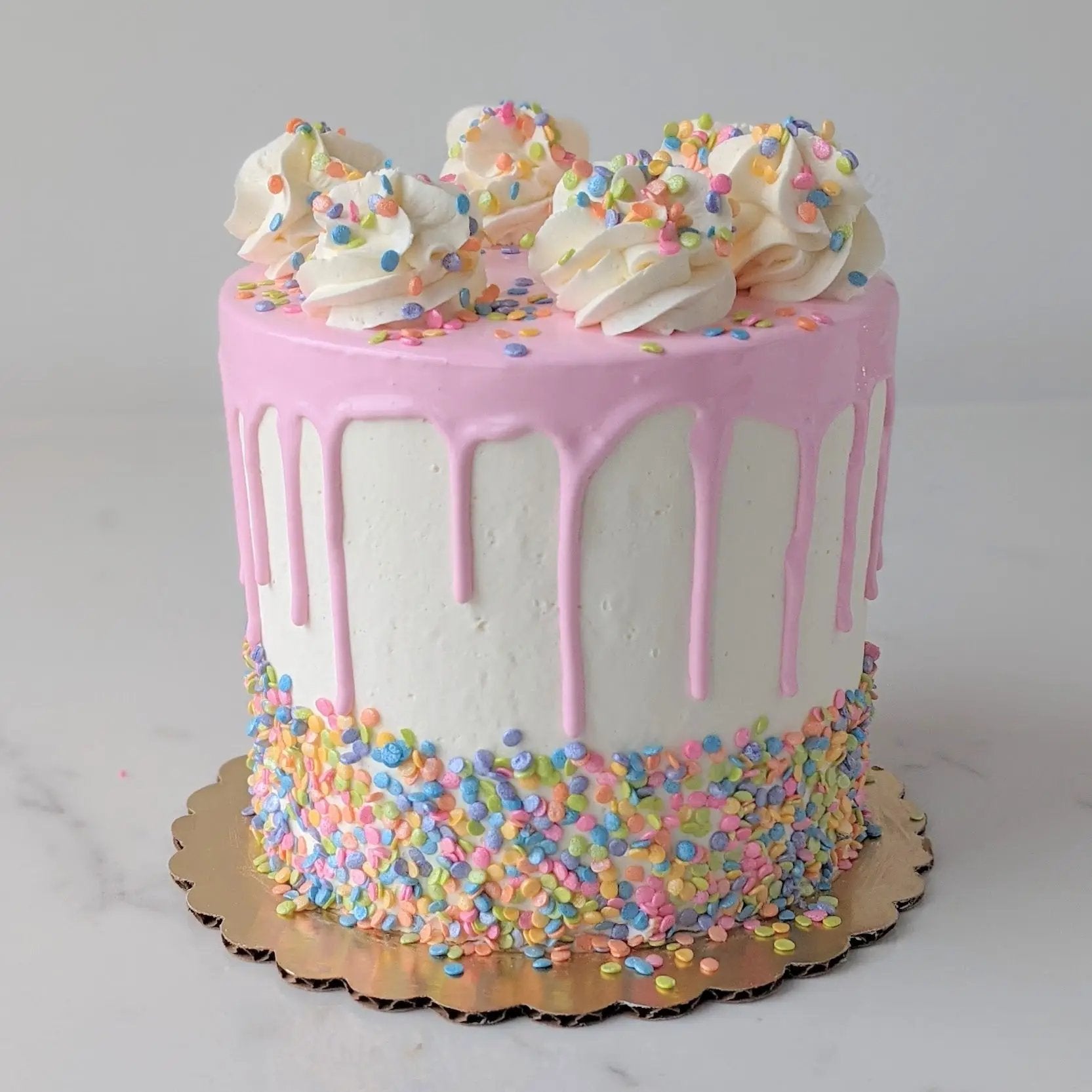 Pastel Drip Birthday Cake