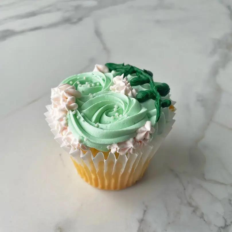 Delicate Greenery Cupcakes (per dozen)